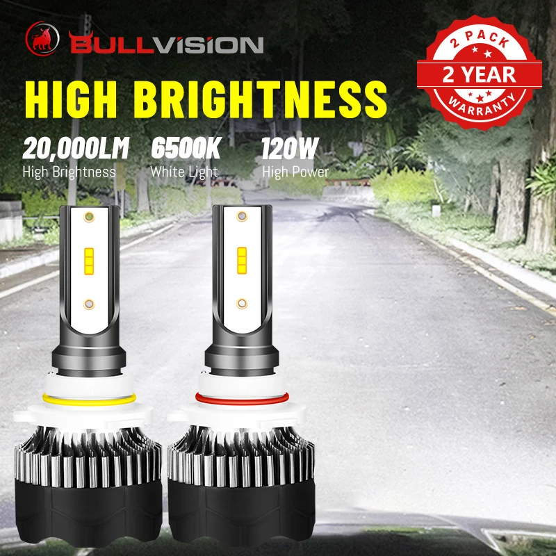 H11 LED Headlights 20000LM 120W 4300K 6500K 8000K H4 H7 H1 H8 H9 9005 9006 HB3 HB4 CSP Chips Auto Fog Lights Ice Bulbs For Lens led car lights led lights led bulbs led headlights led car headlights