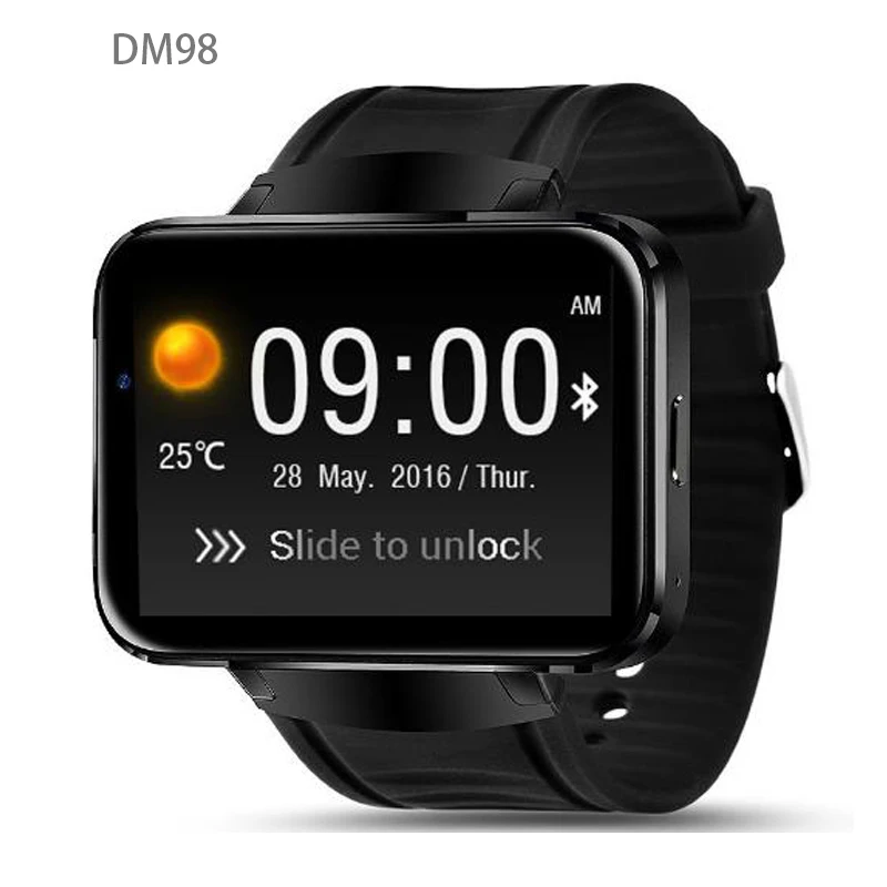 black Смарт-часы Ravi DM98 3g, Android, умные часы с камерой, Bluetooth, Wifi, gps, часы, sim-карта, видео вызов, наручные часы, сотовый телефон - Цвет: black