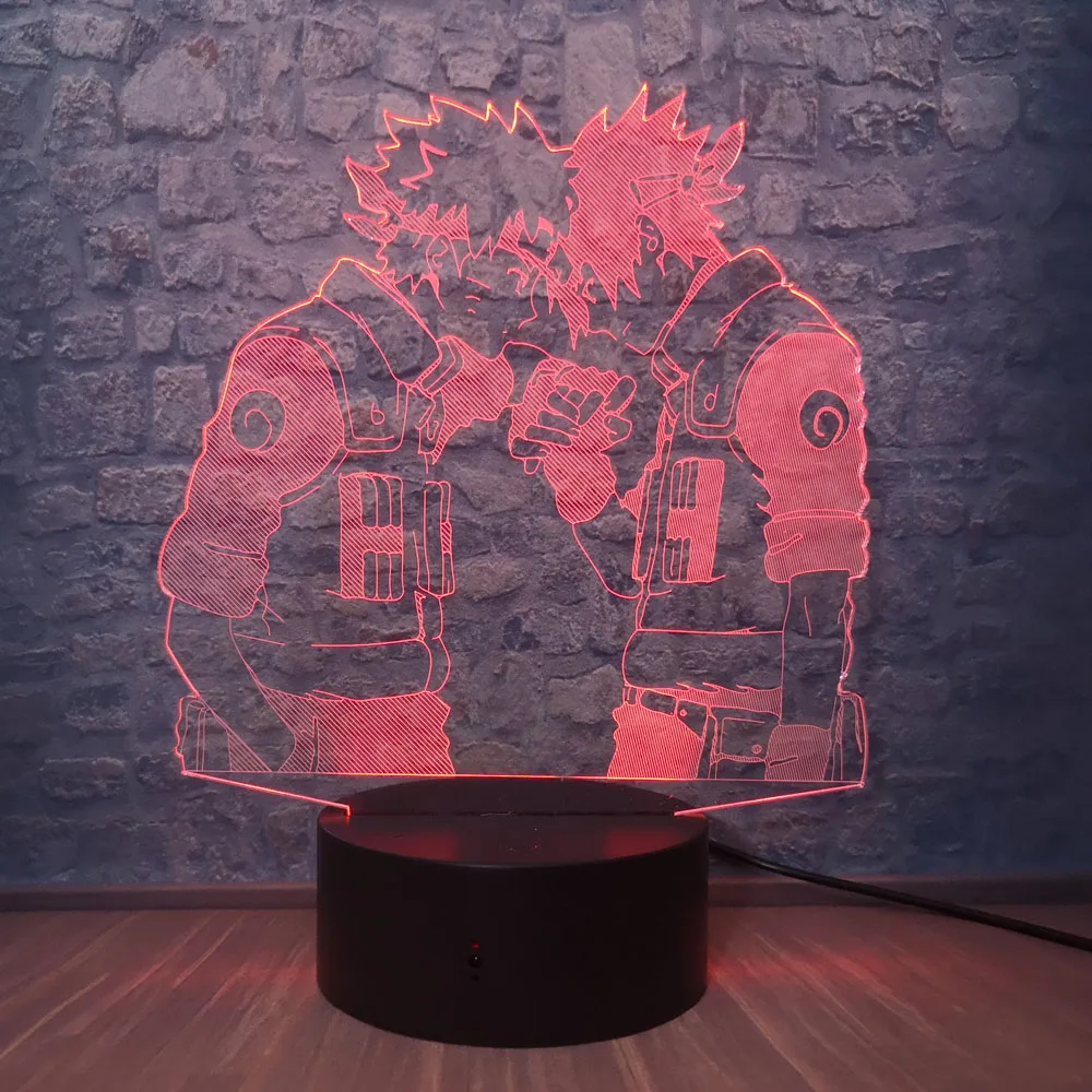 Generic Naruto Night Light 7 Color Change Led Touch Table Lamp Team