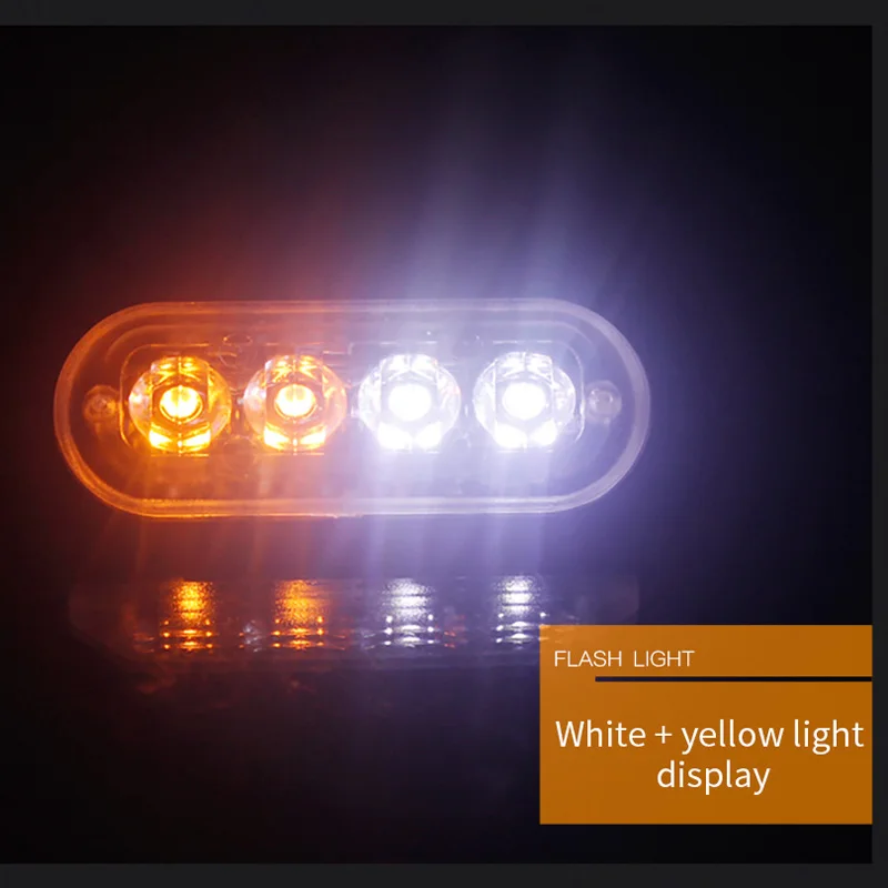 

12V-24V 4 Led Strobe Warning Strobe Light Flashing Grille Car Truck Headlight UK