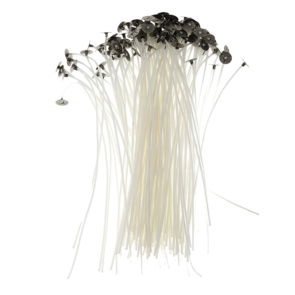 50pcs Candle Wicks For Candle Making Low Smoke Natural Core Wicks 15cm Long