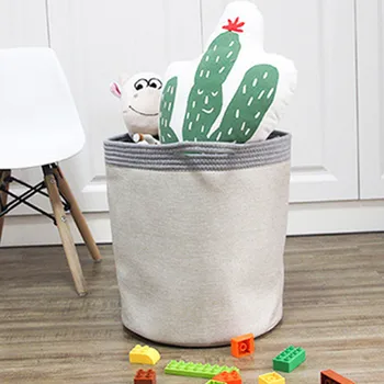 

Laundry Bath Basket Modern Decorative Collapsible Woven Storage Bin with Rope Handles for Clothes Blanket Toys Towels