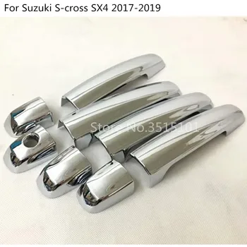 

Car Cover Detector Stick Frame Lamp Trim ABS Chrome Car Door Handle 8pcs For Suzuki S-Cross Scross SX4 2017 2018 2019 2020