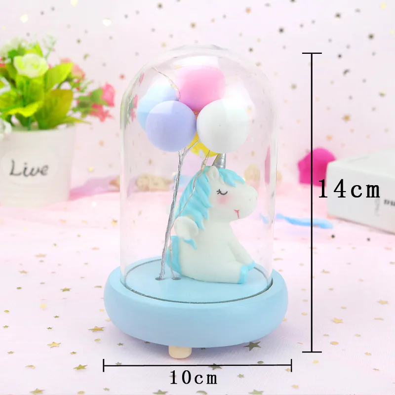 Unicorn Christmas Gift New Year Gift Toy light - Цвет: blue