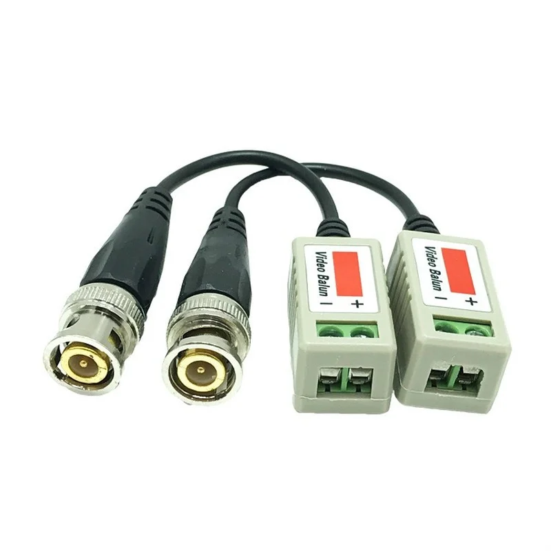 2Pcs (1 Pairs) AHD/CVI/TVI Twisted BNC CCTV Video Balun Passive Transceivers UTP Cat5 | Безопасность и защита