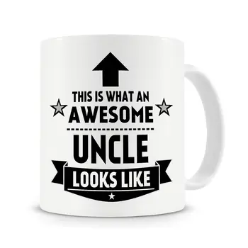 

This Is What An Awesome Uncle Looks Like Mug Cup with Stirring Spoon Best Uncle Gift,Uncle Gifts,Uncle