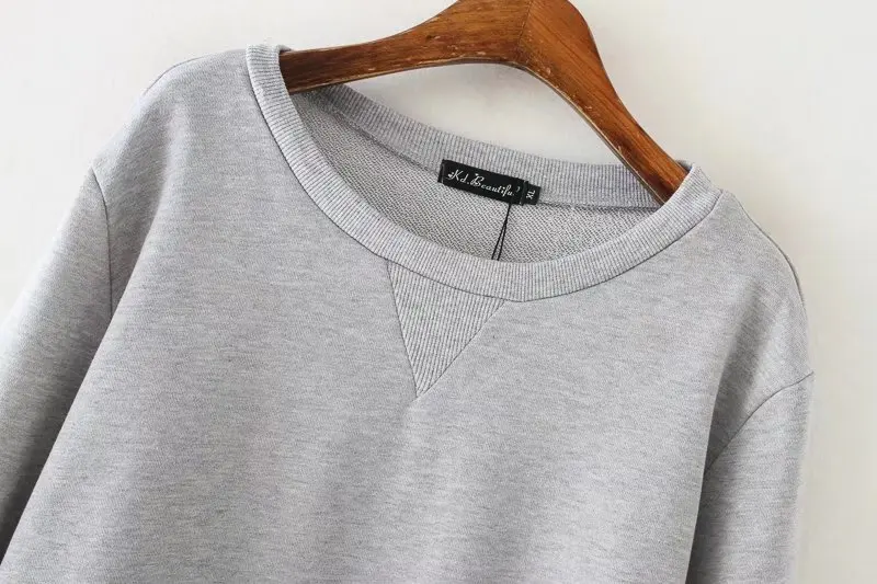 Большие размеры XL до 5XL женские толстовки с длинными рукавами осенние модные серые и черные полосатые пуловеры с круглым вырезом