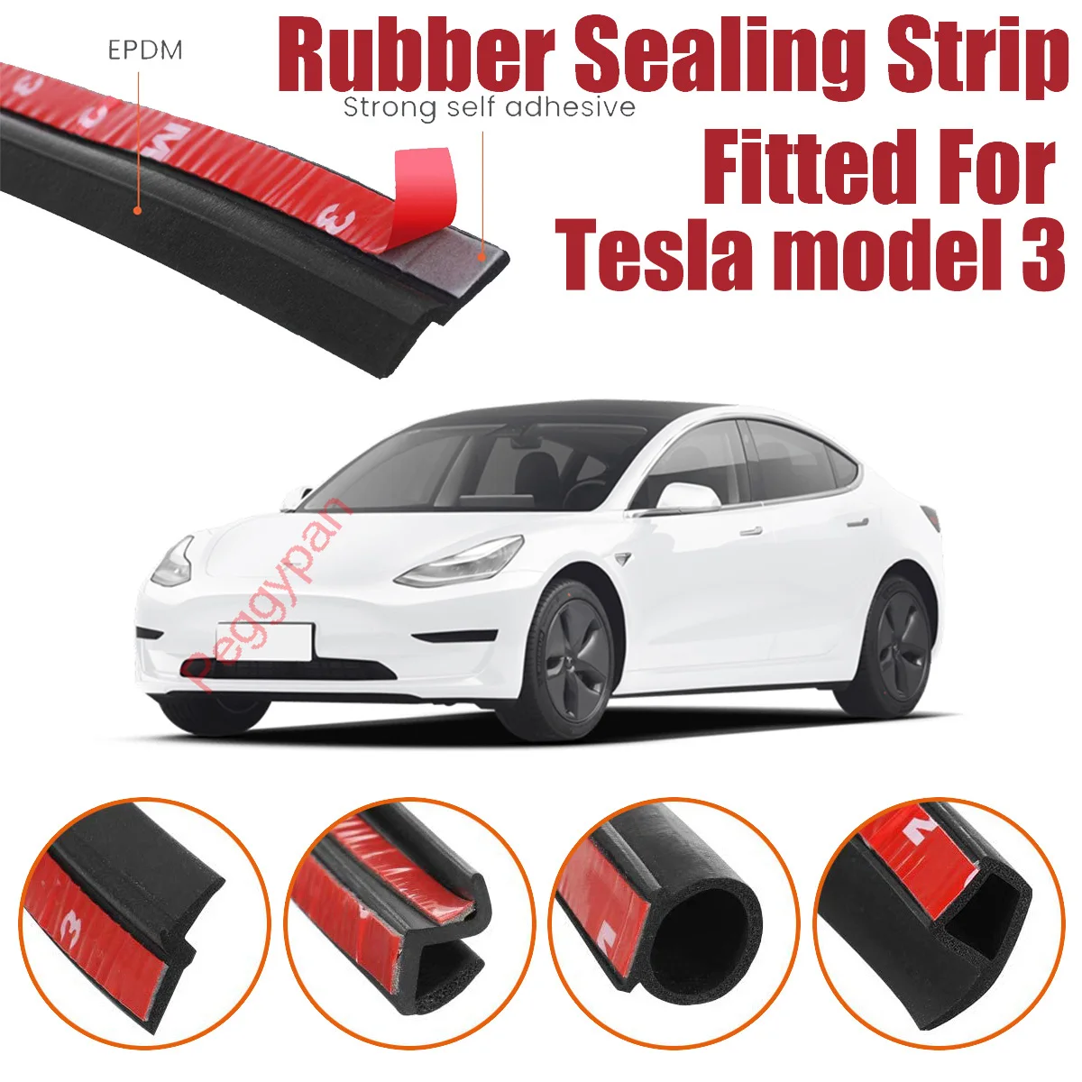 door-seal-strip-kit-self-adhesive-window-engine-cover-soundproof-rubber-weather-draft-wind-noise-reduction-for-tesla-model-3