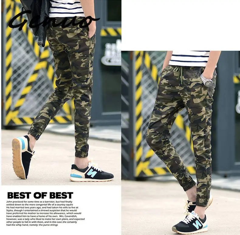 Genuo новые мужские горячая Распродажа повседневные камуфляжные брюки мужские качественные хлопок эластичные удобные брюки мужские размера плюс M-3XL