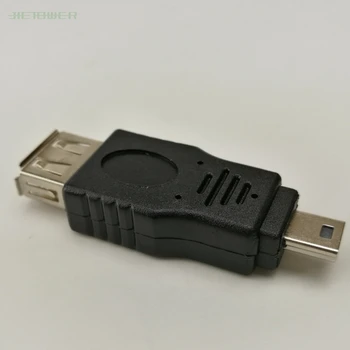 

Black USB 2.0 A Female To Mini USB B 5Pin Male Plug OTG Host Adapter Converter Connector 500PCS/LOT