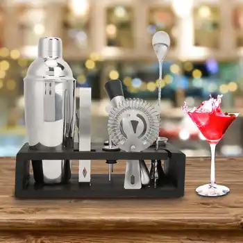 

10Pcs/Set Cocktail Shakers Mixer Set Stainless Steel Barware Bar Bartender Tools Kit for Kitchen Bar Tools