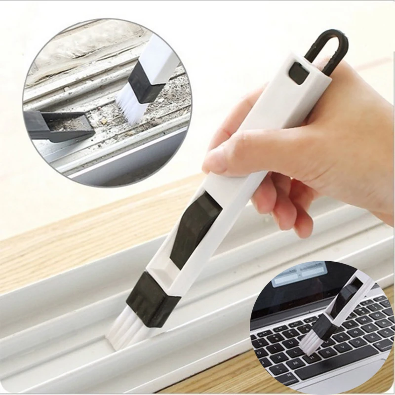 3pcs Keyboard Brush Corner Dust Brushes With Dustpan Kitchen Doors Windows Crevice Groove Cleaning Window Cleaner | Дом и сад