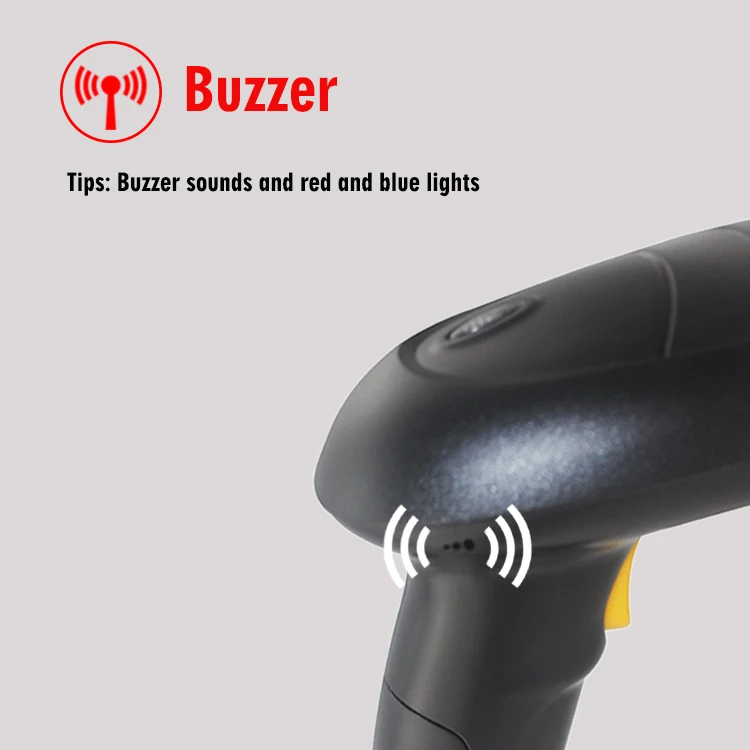 Wried PS/2 USB Safety Laser Handfree Barcode Scanner With Stand HS-6100S