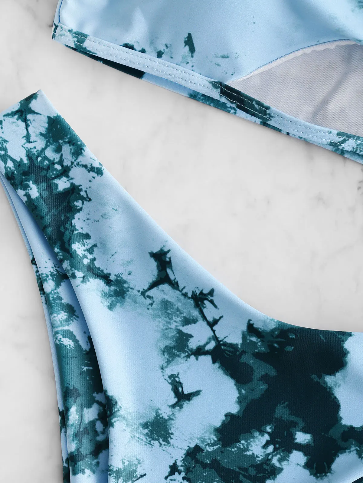 ZAFUL Women V-Notch Tie Dye Cutout High Cut Bikini Swimsuit Scoop Neck High Cut Bikini Sets Summer Beach Swimwear 2020 Fashion ZAFUL Women V-Notch Tie Dye Cutout High Cut Bikini Swimsuit Scoop Neck High Cut Bikini Sets Summer Beach Swimwear 2020 Fashion