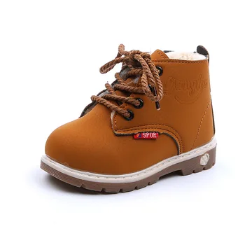 

Children snow boots warm Plush winter kids shoes fashion Baby Girls Martin boots new Year gift boys sneakers 6T