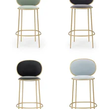 

Nordic Bar Stool Wrought Iron Ins Creative Table Gold Lift Cafe Back Net Red High Chair Simple Counter Stool Bar Stools for Home