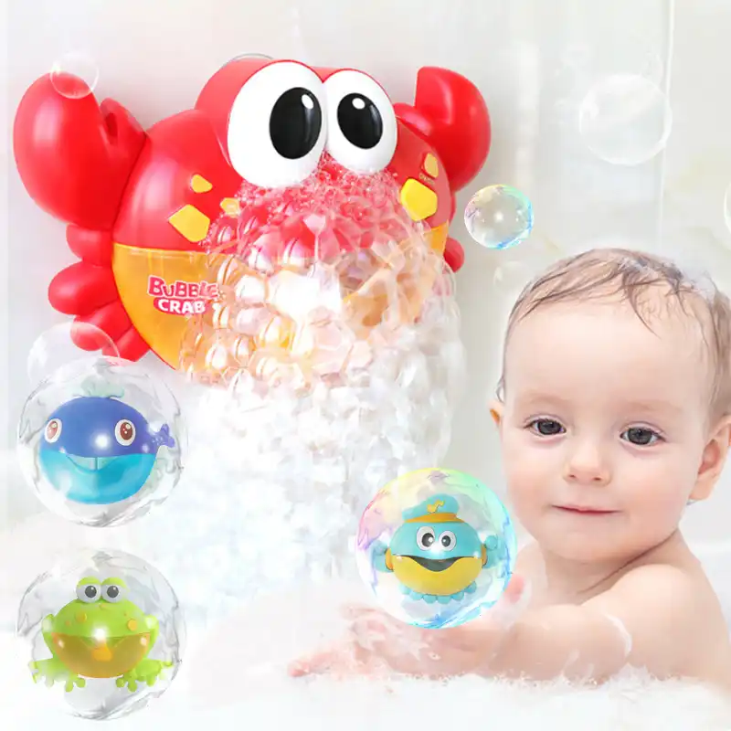 Jouets D Eau Pour Bebe Douche Bain Grenouille Crabe Bulles De Savon Cadeau Pour Enfants Offre Speciale Aliexpress