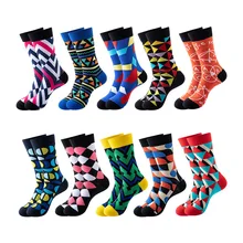 

Women Funny Socks Geometry Pattern Novelty Cotton Hip Hop Long Sock Calcetines Mujer Colorful All Seasons Skarpetki Damskie
