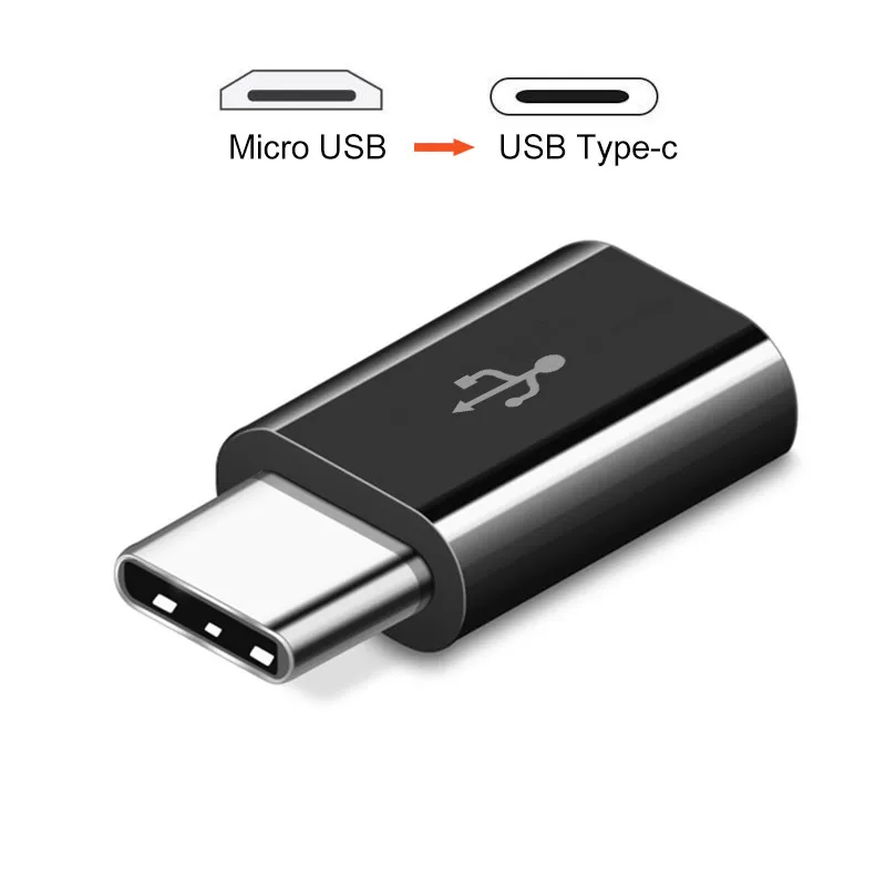 Type-C адаптер USB 3,1 USB адаптер для Macbook samsung s8 huawei P10 P9 type-C к Micro кабель-Переходник USB - Color: 1 PCS Black