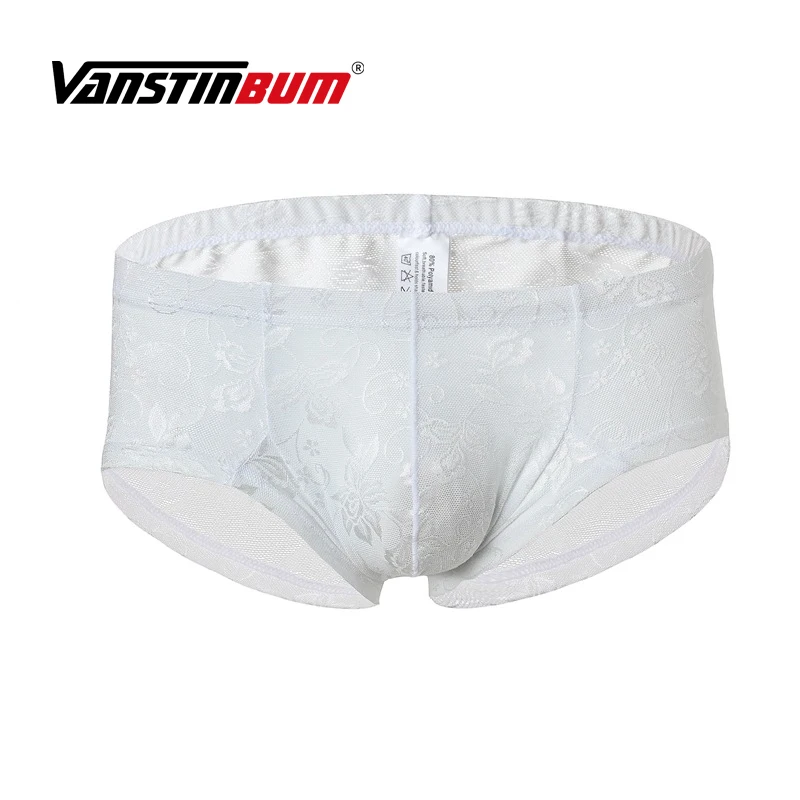 VANSTINBUM боксеры шорты сексуальные мужские ультратонкие прозрачные трусы Cueca Masculina дышащие мужские кружевные экзотические U Pouch нижнее белье