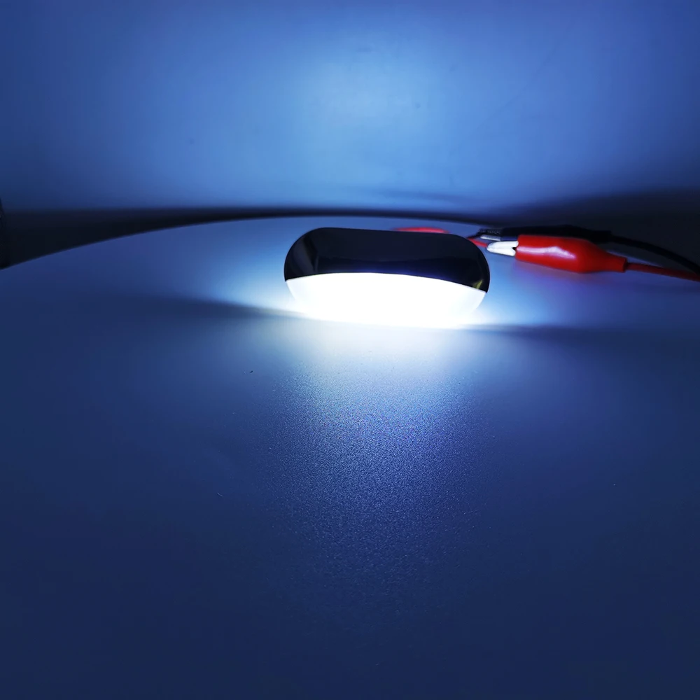 2PCS 해양 요트 보트 액세서리 방수 쿨 화이트 의례 단계 계단 램프 12V LED