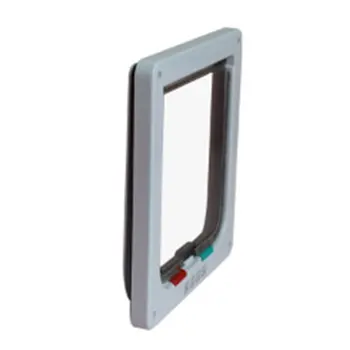 

4 Ways Lockable Dog Cat Door Security Flap Gate Pet Supplies Animal Pet Cat Cage Door Pets Products Size S M L XL
