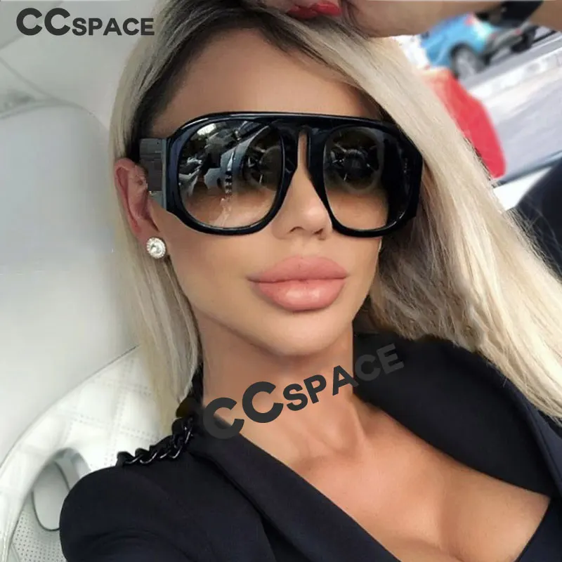 CCSPACE 45497 ретро солнцезащитные очки больших размеров для мужчин и женщин с градиентными линзами, брендовые дизайнерские модные мужские и женские очки