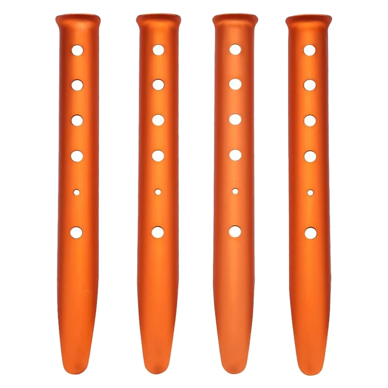4Pcs Aluminum Tent Stakes Pegs in Snow and Sand Tent for Camping