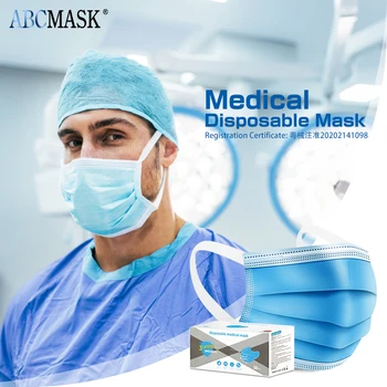 

100 PCS Disposable Medical Face Mask Anti-pollution 3 Layer Surgical Face Mask Ear Loop Surgical Mask Breathable Health Mask