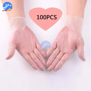 

100pcs Disposable PVC Gloves Household Waterproof Cleaning Washing Gloves Medical Work Safety Protective Gloves