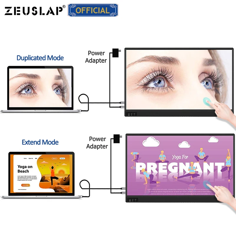 ZEUSLAP Новый 15 6 дюймовый сенсорный экран для samsung s8 s9 huawei mate10 P30 macbook ps4