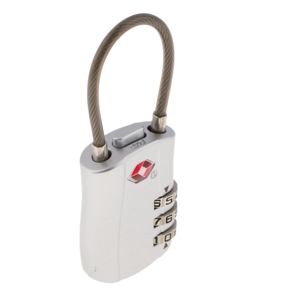 3 Digit Combination Lock Luggage Suitcase Padlock Password Reset Metal Code Lock Mini Coded Keyed Anti-Theft 