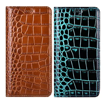 

Crocodile Genuine Leather Phone Case For ASUS Zenfone Max Pro M1 ZB601KL ZB602KL M2 ZB631KL ZB633KL Flip Cover Coque Card Slot