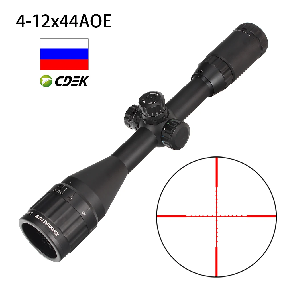 Охотничий прицел 4-12X44 AO тактический оптический полноразмерный Mil Dot красный