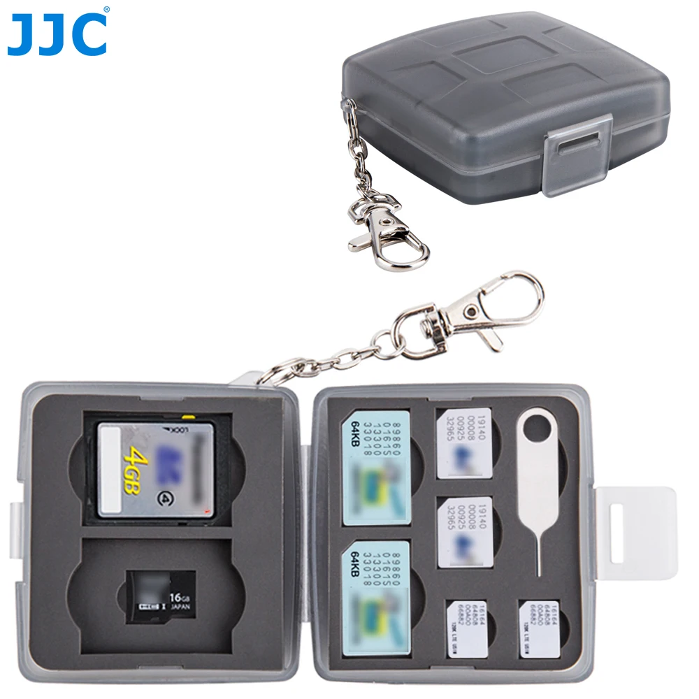 JJC SD CF TF SIM Nano карта водостойкий Чехол для карты памяти камеры компактная жесткая