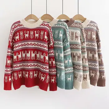 

Fawn women christmas sweaters winter women Fawn sweater