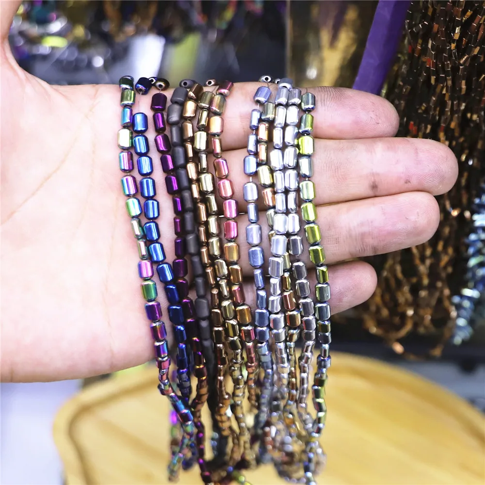 

Натурального Гематита камень цилиндр Форма Свободные Spacer Бусины 4x6 мм, Фурнитура для бижутерии, для браслета и ожерелья ювелирных изделий оптом Perles 15 дюймов