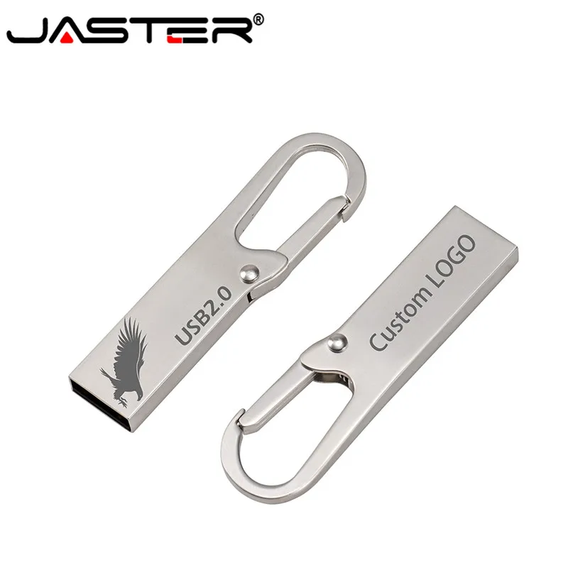 JASTER USB 2,0 металлический брелок usb флэш-накопитель 4 ГБ 8 ГБ 16 ГБ 32 ГБ 64 ГБ 128 ГБ Флешка карта памяти(более 10 шт. бесплатный логотип