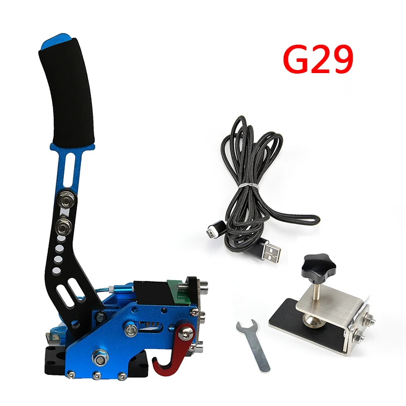 G29 Blue Новые гоночные игры ручной тормоз зажим PS4+ PC USB Ручной тормоз SIM для гоночных игр G27 G29 G920 T300RS с крепежом экшн игрушка - Цвет: G29 Blue