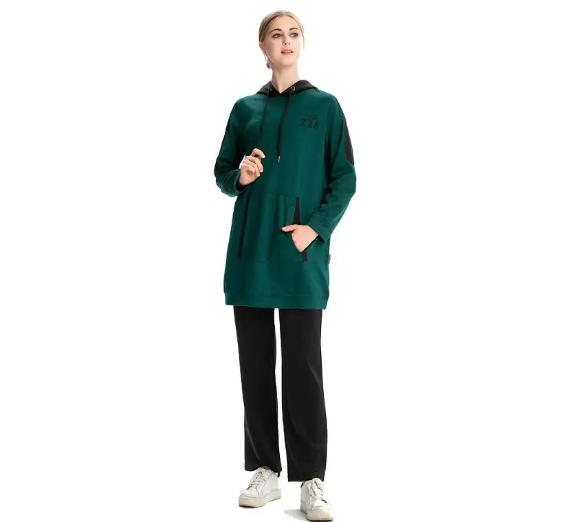 clothing sports Для женщин спортивный костюм мусульманские Agasalho Survetement Femme Moletom Infantil Menino женское Inverno стеганое худи пуловер Спортивная одежда костюм Deporte - Цвет: clothing sports