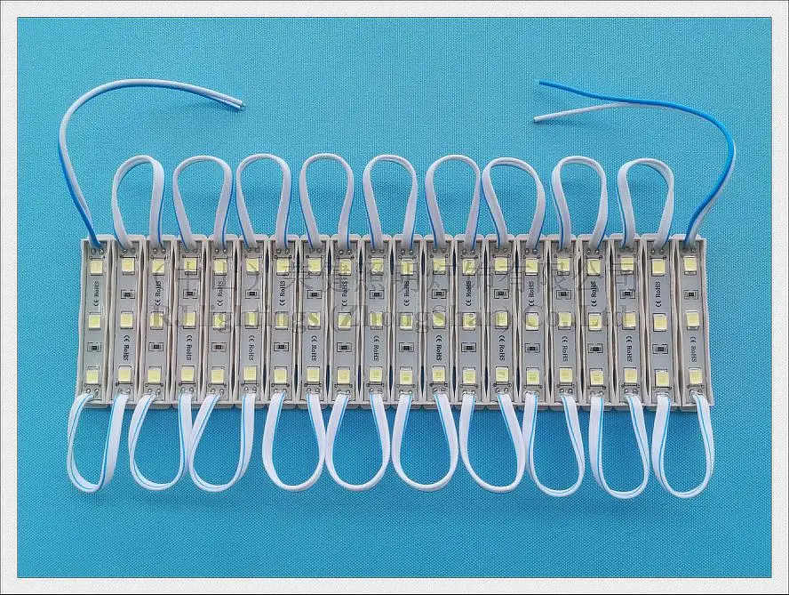 SMD 5054 Светодиодный модуль для знак канал надпись светодиодный модуль DC12V 3 светодиодный 1,2 W 130lm 64 мм* 9 мм* 4 мм Высокая яркость