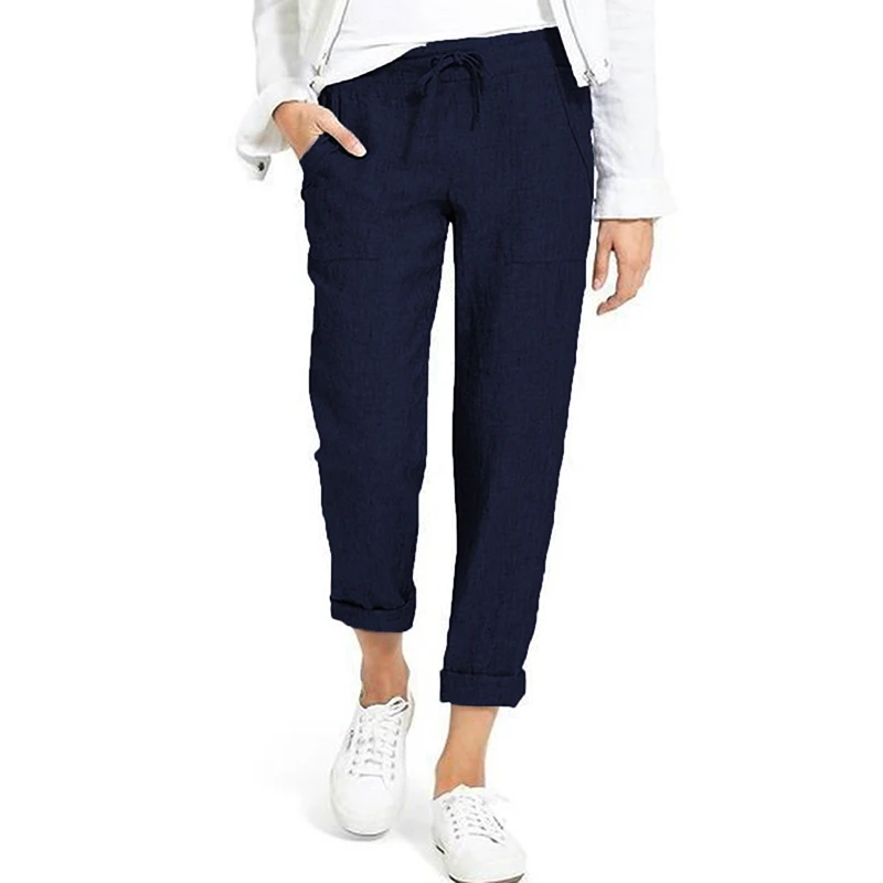 Летние штаны-шаровары женские осенние брюки 2019 г. ZANZEA Kaftan с эластичной талией Pantalon женские Палаццо тренировочные брюки с завязками 5XL