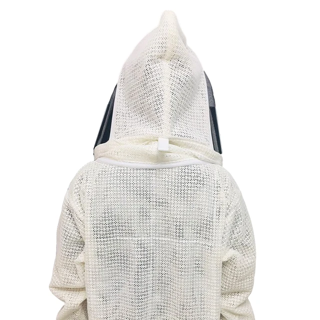 1Set Beekping Suit Anti Bee Ruha Méhszövet Méhészhez, Fehér, 3 Rétegű Nettó Méhkabát - Image 4