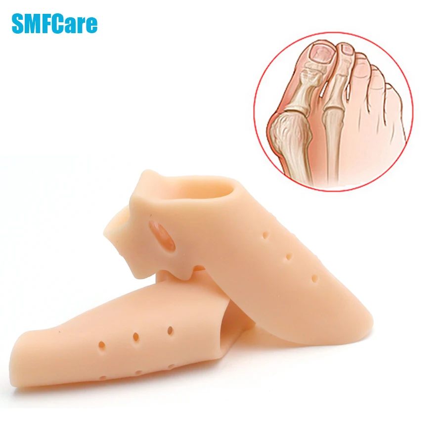 

2Pcs Silicone Gel Big Toe Straightener Thumb Valgus Corrector Protector Breathable Toe Separator Bunion Adjuster Feet Massager