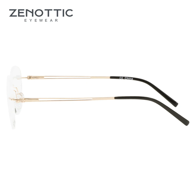 ZENOTTIC титановые очки без оправы по рецепту мужские и женские фотохромные с
