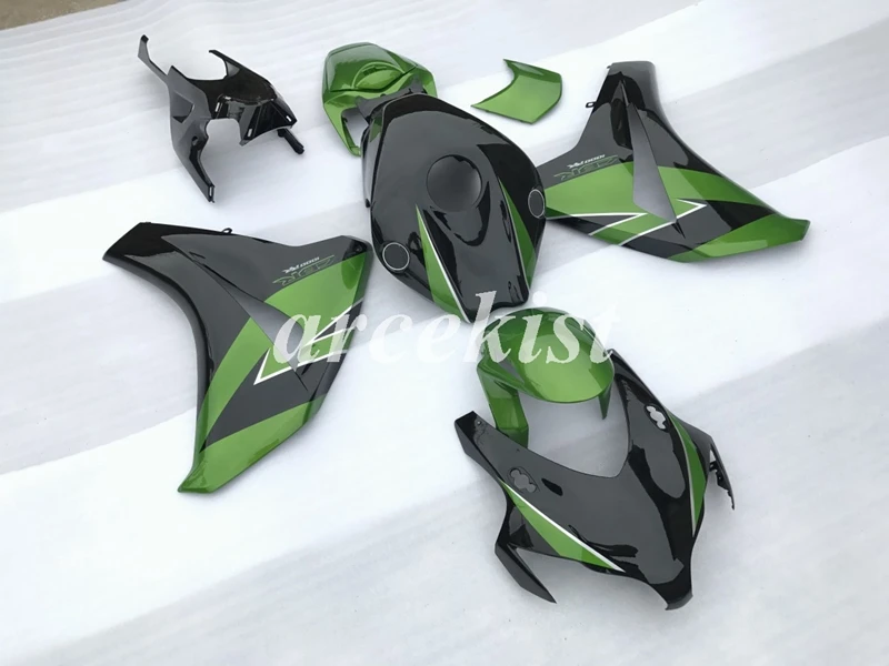 ABS литья под давлением мотоцикл Полный обтекатели комплект Подходит для HONDA CBR1000RR 2008 2009 2010 2011 на заказ Зеленый Черный Яркий
