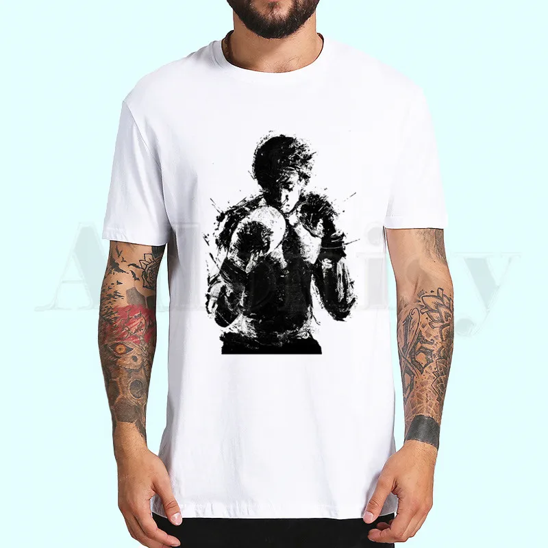 ROCKY BALBOA мужская футболка Летняя с коротким рукавом принтом жевания забавная Harajuku