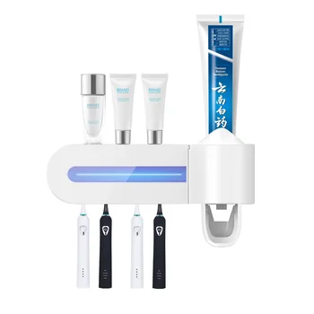 

Antibacteria Ultraviolet Toothbrush Holder Sterilizer Automatic Toothpaste Dispenser Squeezer Bathroom Accessories Set
