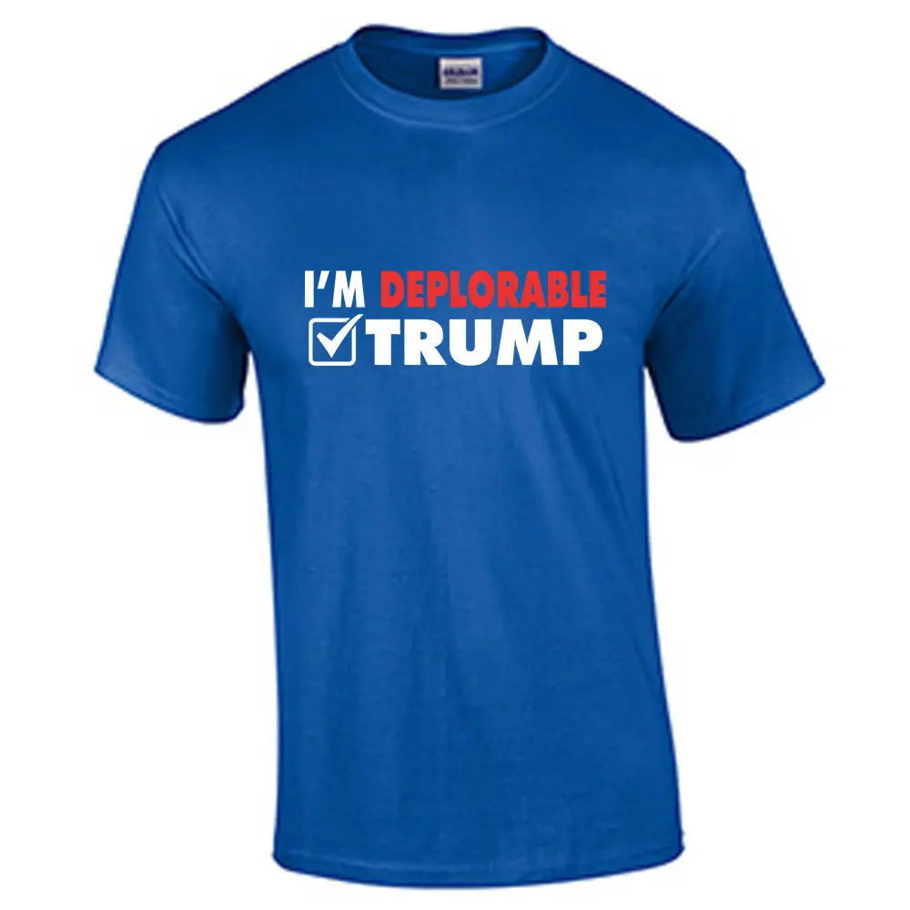Футболка с Дональдом Трампом и надписью I'm deluorable Vote Trump 2016 года Королевский