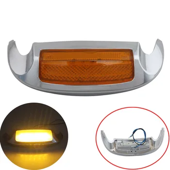 

Motorcycle Front LED Fender Tip Light White Lens Fit For Harley Ultra Limited Road Glide FLTRU 2014-up Front Fender Tip Light